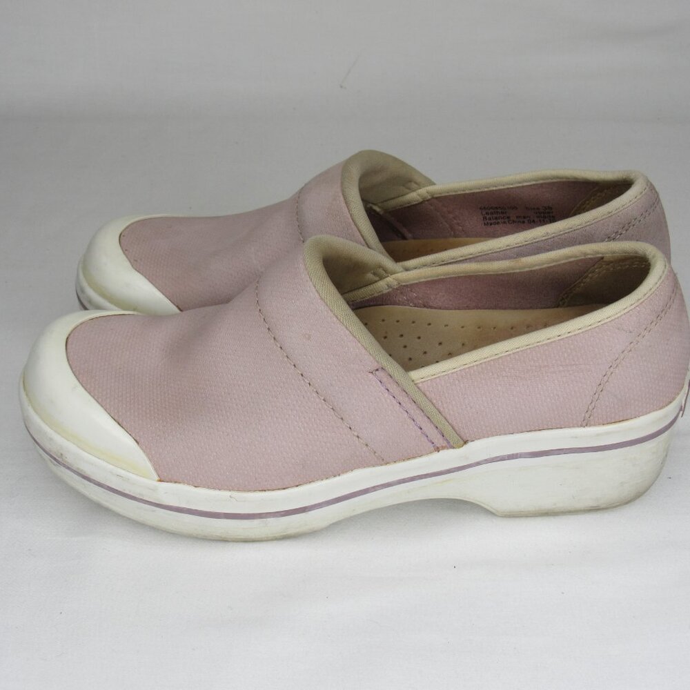 Dansko VOLLEY HOPSACK Pink Leather Professional Clogs Size 38 7.5 8 - Picture 3 of 9